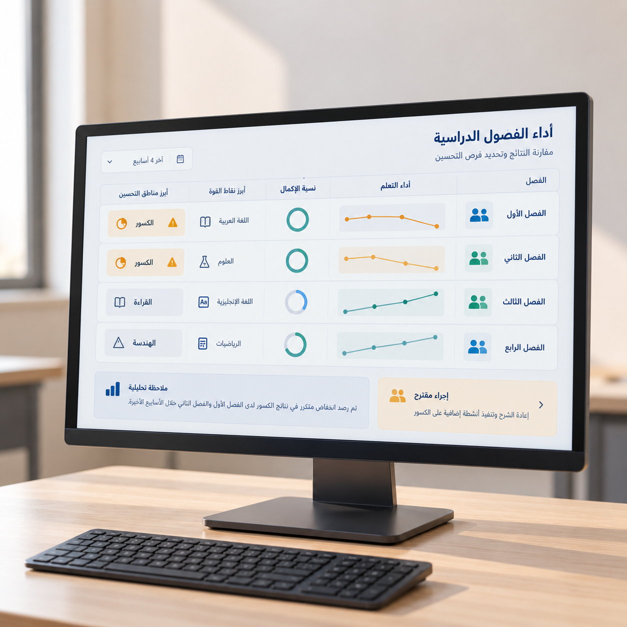 تحليل البيانات التعليمية لتحسين نتائج المدرسة